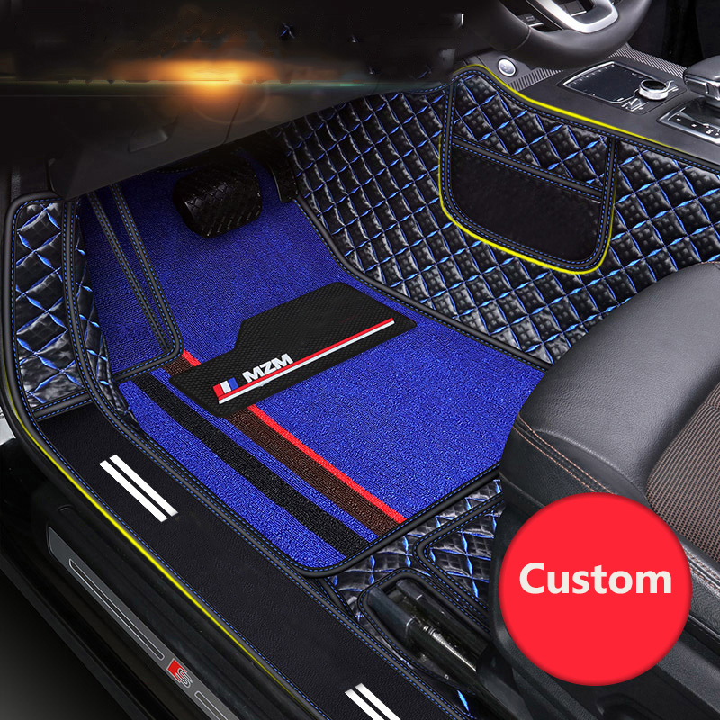 カスタムフィット車のフロアマット防水高級レザーフルカーペットセットインテリアアクセサリーホンダトヨタメルセデスベンツアウディBMW