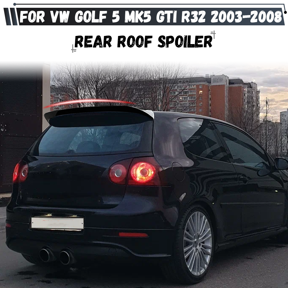 リアトランクブーツスポイラーウイングフォルクスワーゲン VW ゴルフ 5 ゴルフ MK5 GTI R32 2003-2008 ルーフスポイラーウイングボディキットチューニング