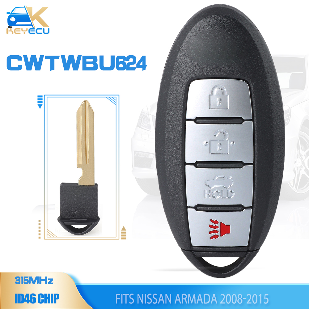 KEYECU CWTWBU624 スマートリモコンキーフォブ 315Mhz ID46 日産アルマダ 2008 2009 2010 2011 2012 2013 2014 2015
