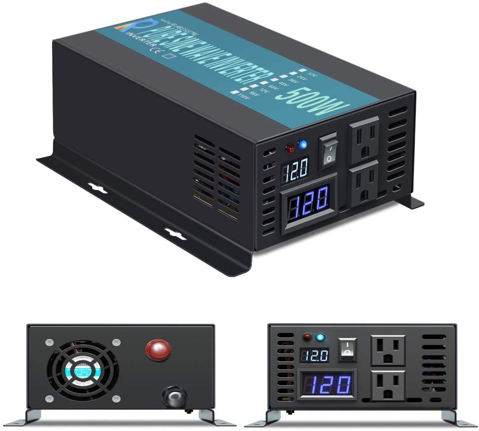 500W オフグリッド純粋な正弦波インバーター 24V 220V ソーラーインバーター電源 12V 36V 48V 72 DC から 110V 120V 230V 240V AC コンバータ