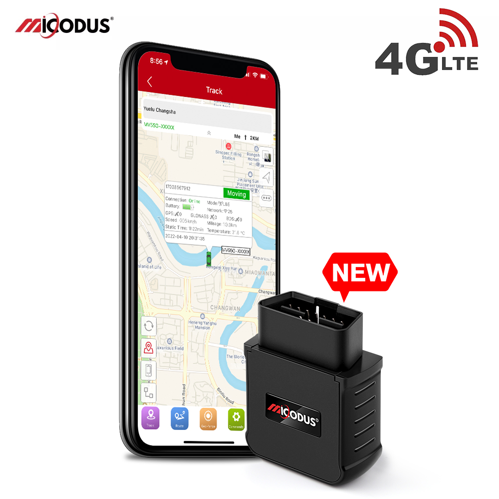 2022 MiCODUS OBD GPS トラッカー 4 グラム MV55G 9-50V エンジンオン/オフアラーム GPS カートラッカー追跡デバイスプラグアウトアラーム生涯無料アプリ