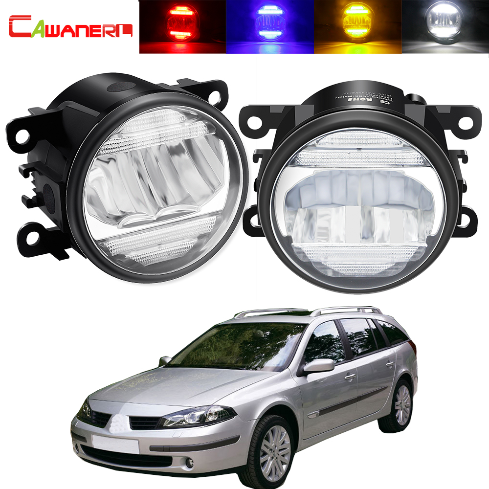 2in1 フォグライトデイタイムランニングランプルノーラグナ 2 3 2001-2015 車のフロントバンパーフォグライトアセンブリ DRL 30 ワット 8000LM 12V