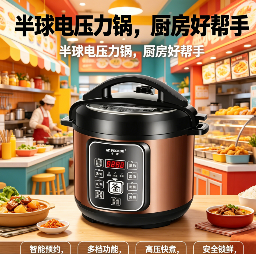 220V ペンギン 304 ステンレス鋼炊飯器、3-6L、1-4 人用多機能蒸し器 LYH