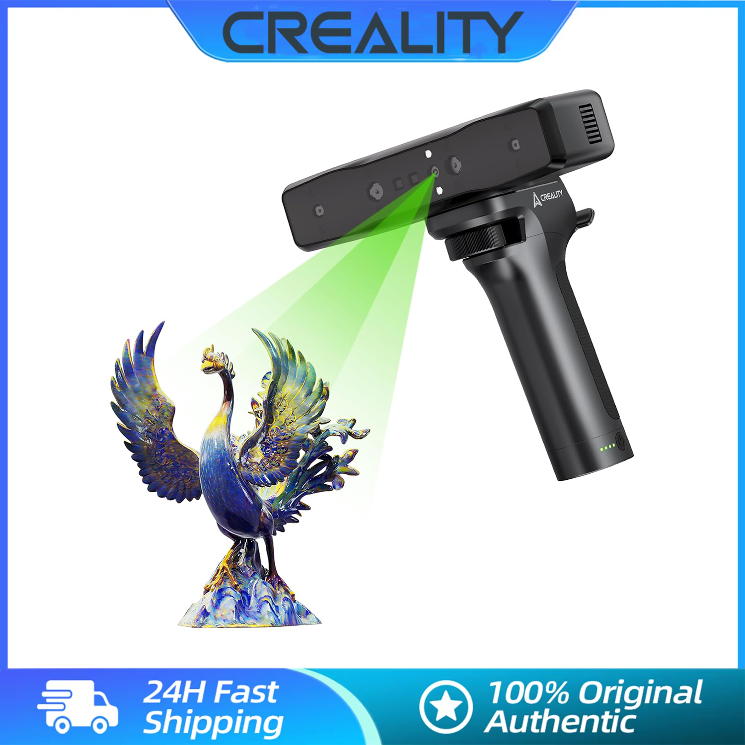 Creality 3D スキャナー Otter Lite – 2 in 1 3D スキャナー Lite ブリッジワイヤレスハンドル 3D 印刷用 0.05mm 高精度 WiFi 6