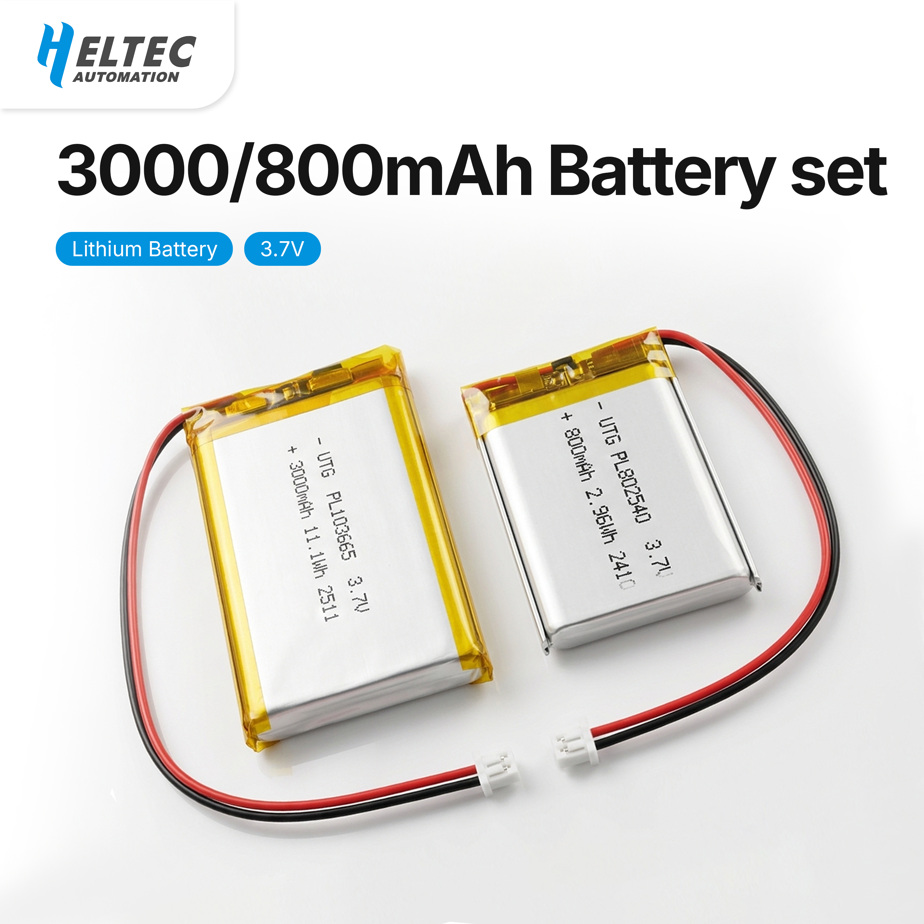 Heltec 3.7V Lipo バッテリー 800Mah PL802540 リチウムバッテリー リチウムポリマー電池 T114 V2 LoRa 32 V3 開発ボード LoRa ノード用 1 個