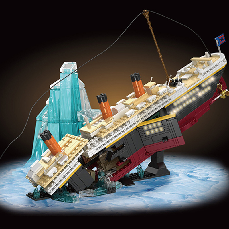 映画ゲーム MOC 豪華クルーズ船沈没船モデル 2288 個タイタニックビルディングブロックレンガのおもちゃ誕生日子供キッズギフト
