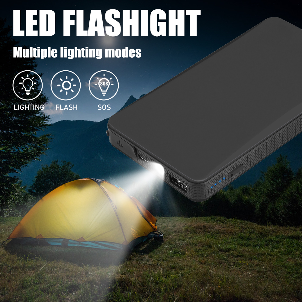 30000mAh 車ジャンプスターター 12V ポータブル緊急バッテリーブースターパック LED 懐中電灯付き自動ジャンプボックス USB 高速充電 ガソリン車オートバイ ATV スノーモービルボート用