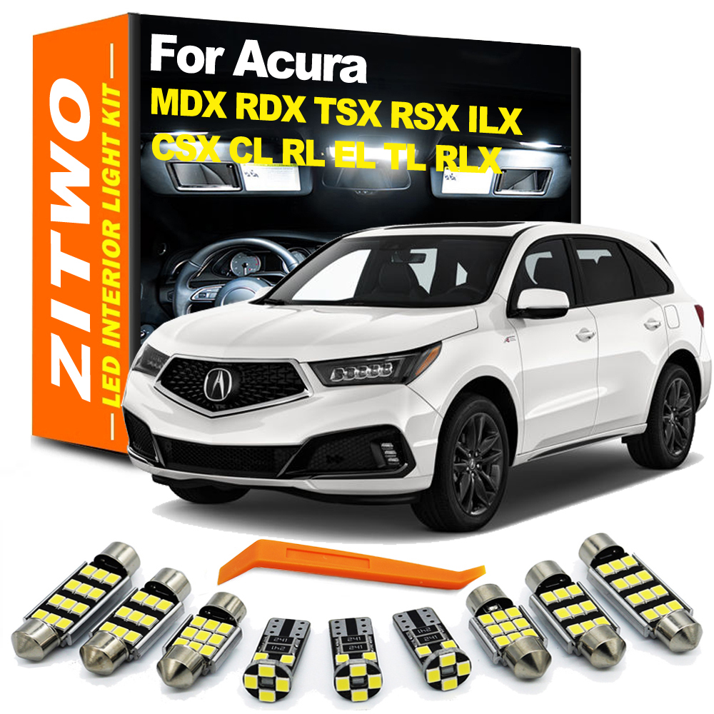ZITWO 完全な LED インテリア電球キットアキュラ MDX RDX TSX RSX CSX ILX RLX TL RL CL EL ドア礼儀ナンバープレートランプ