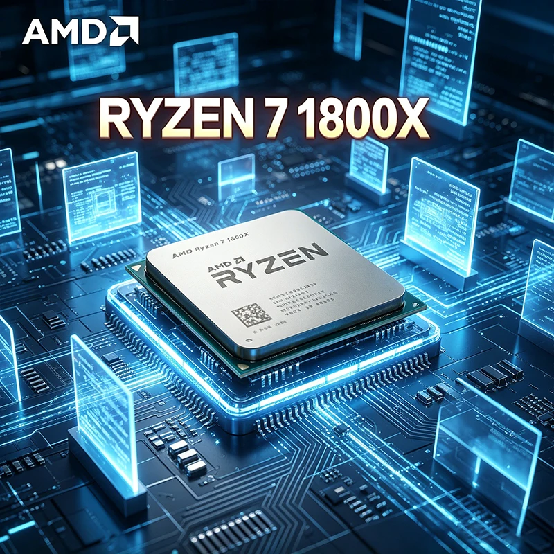 AMD Ryzen 7 1800X CPU 3.60GHz 4.0GHz 95W 8コア 16スレッド AM4 TDP 95W プロセッサー ルースパイ