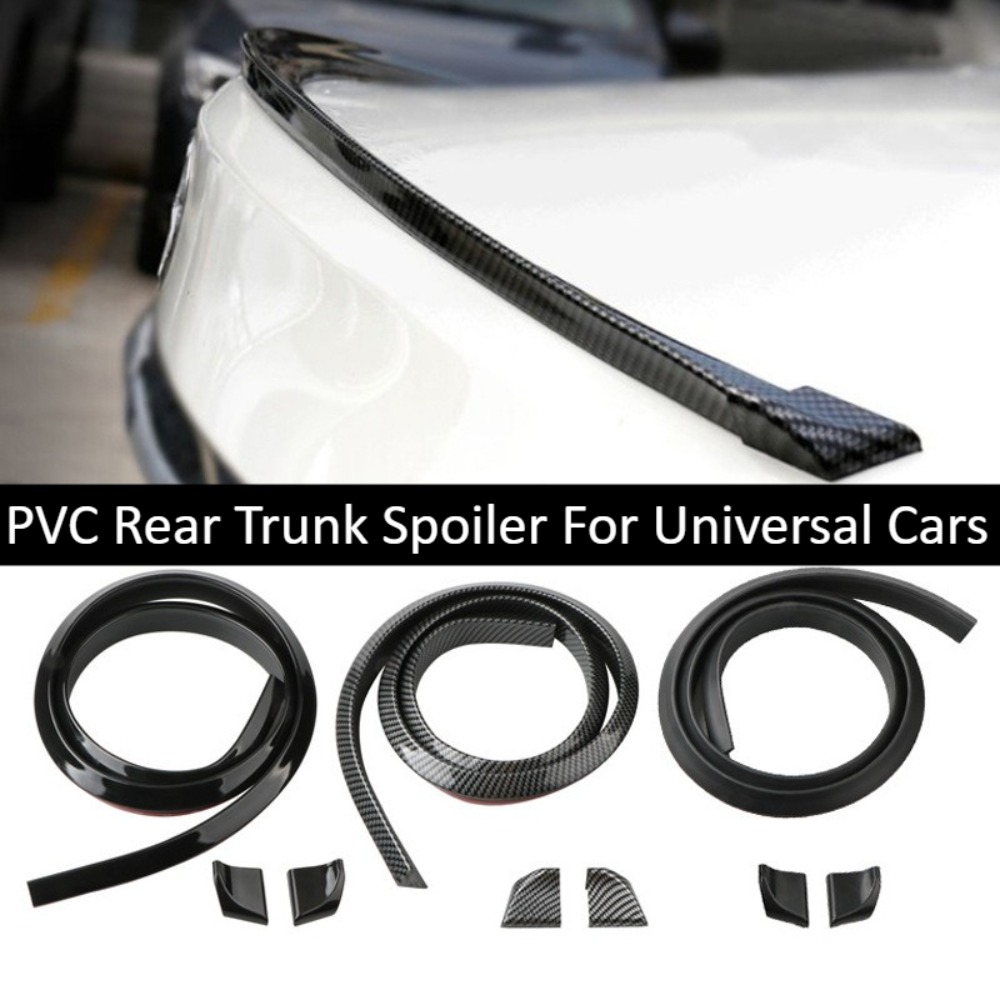 PVC リアトランクスポイラーユニバーサル車用ドリルなしソフトテールウイングリップ外装チューニングアクセサリー自動車部品レーシング