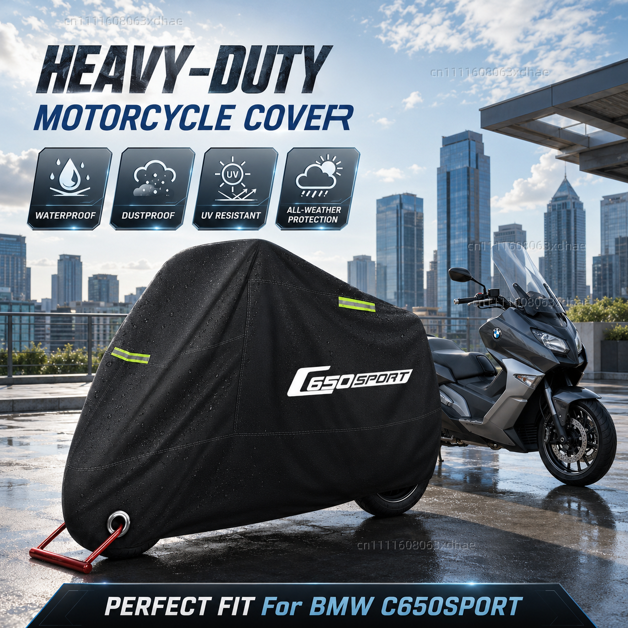 全天候型オートバイカバー屋外保護防水 190T オックスフォード布 BMW C650 スポーツ C650GT C 650 GT 2012-2020