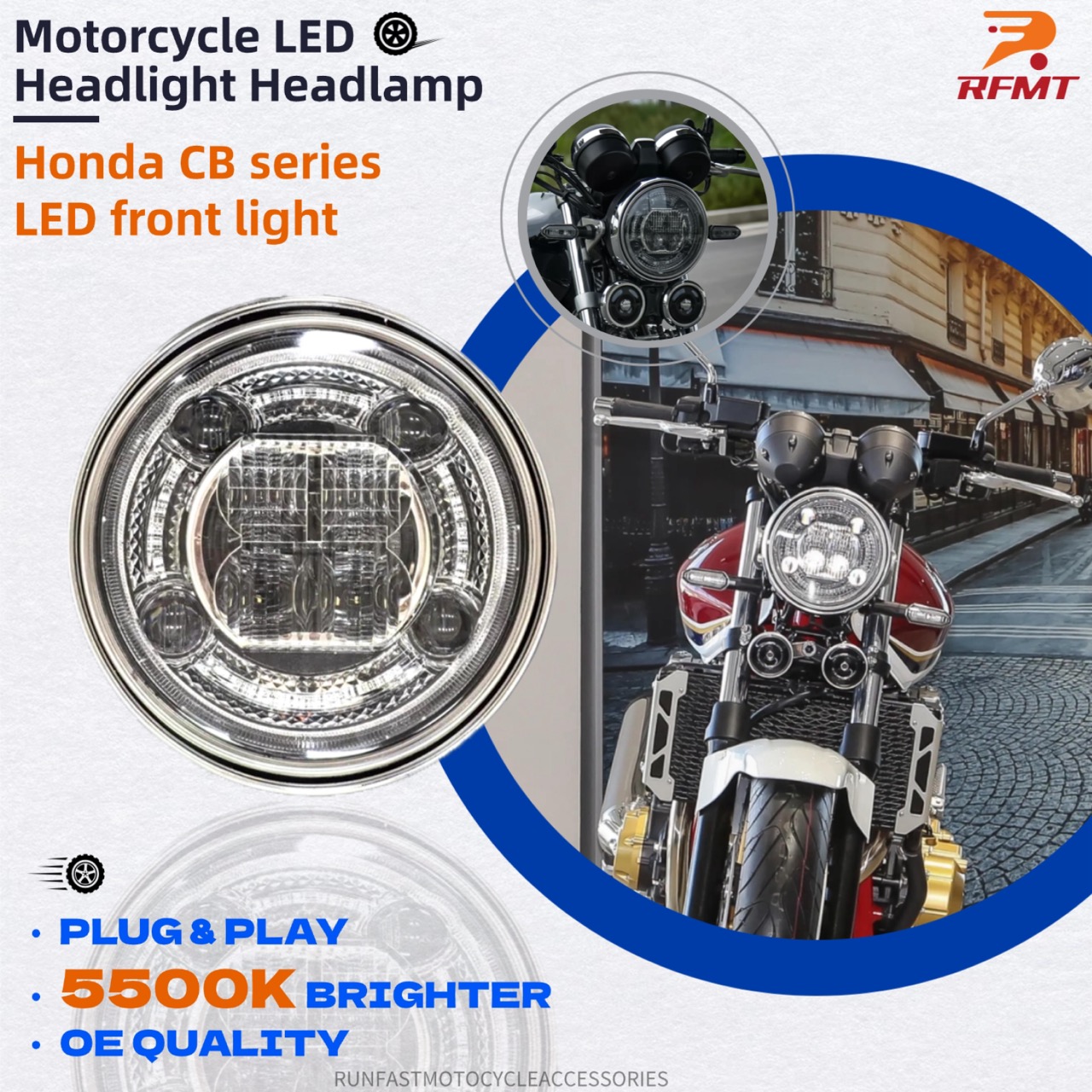 ホンダ用オートバイ LED ヘッドライト新世代ヘッドランプ更新ヘッドランプ CB400 CB1300 CB1100Rs CB1100EX