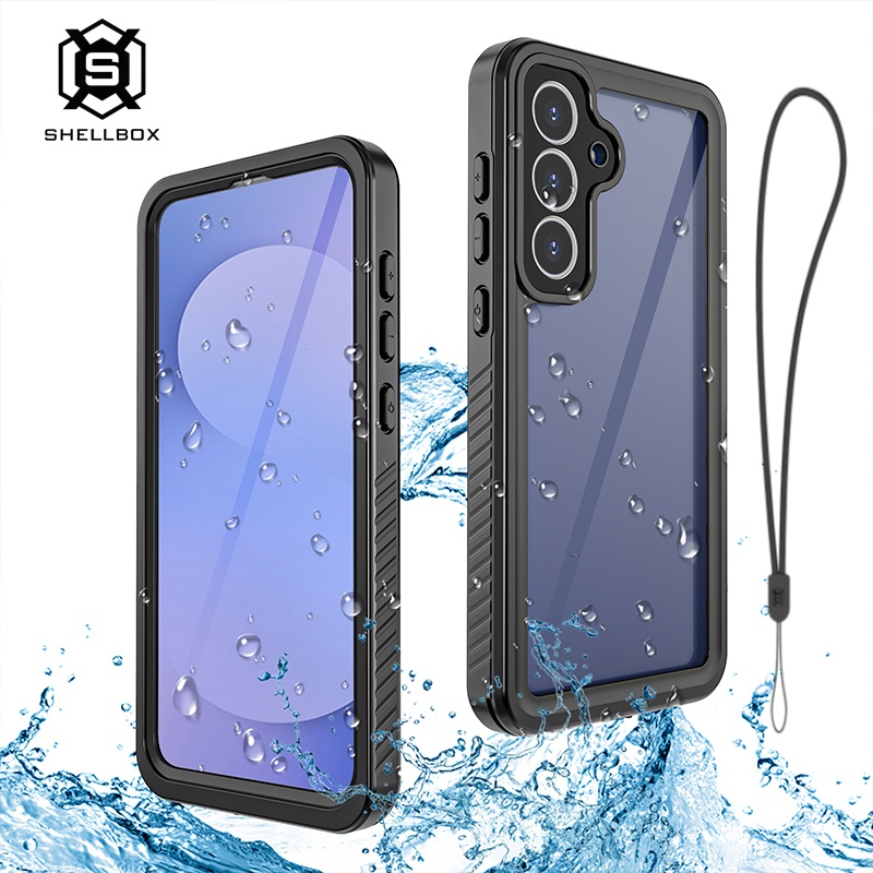 Shellbox PC TPU レンズ保護頑丈で耐久性のある完全密閉 IP68 防水電話ケース S26/s25/S25egde Ultra S23 S24 シリーズ