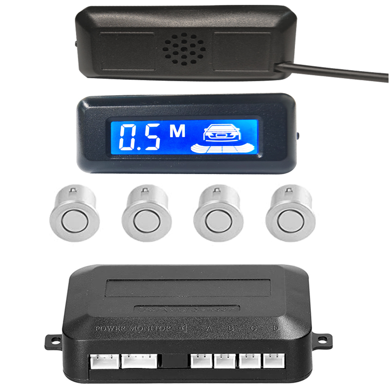 Parking Sensor System Car Reversing Radar Car Automatic Parktronic LCD Cars Parking Sensor Buzzer Warning with 4 Parking Sensors