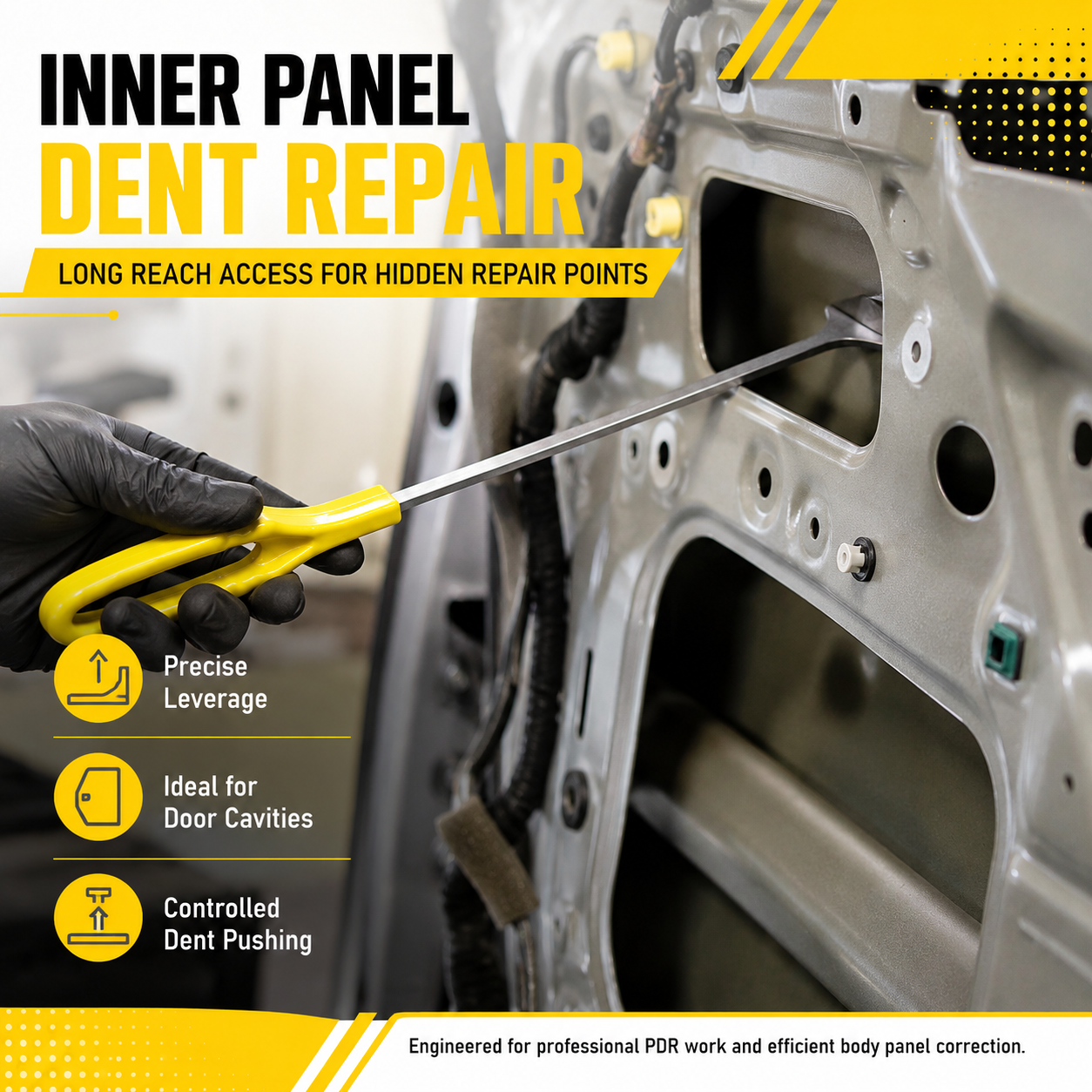 ステンレス鋼 PDR ペイントレスデントリペアツールキット 車体ひょう損傷ドアへこみ用 - DIY 自動車車体作業修理フラットシャベル