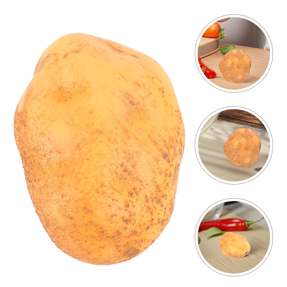 6 個の軽量発泡ポテト超現実的な人工野菜カフェバー装飾屋外ガーデンディスプレイ素朴な装飾