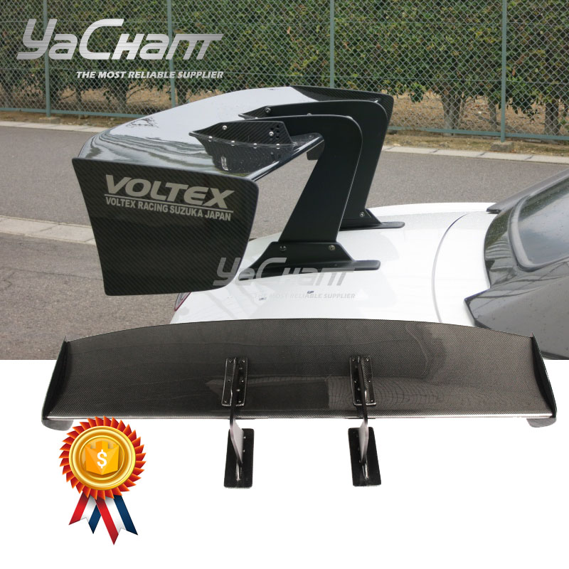 車のスタイリング FRP CF カーボンファイバーユニバーサル VLTX タイプ 7 スワンネックスタイル 1600 ミリメートル GT ウイングスポイラーフィット EVO7 8 9 GTR35 E36 S2000