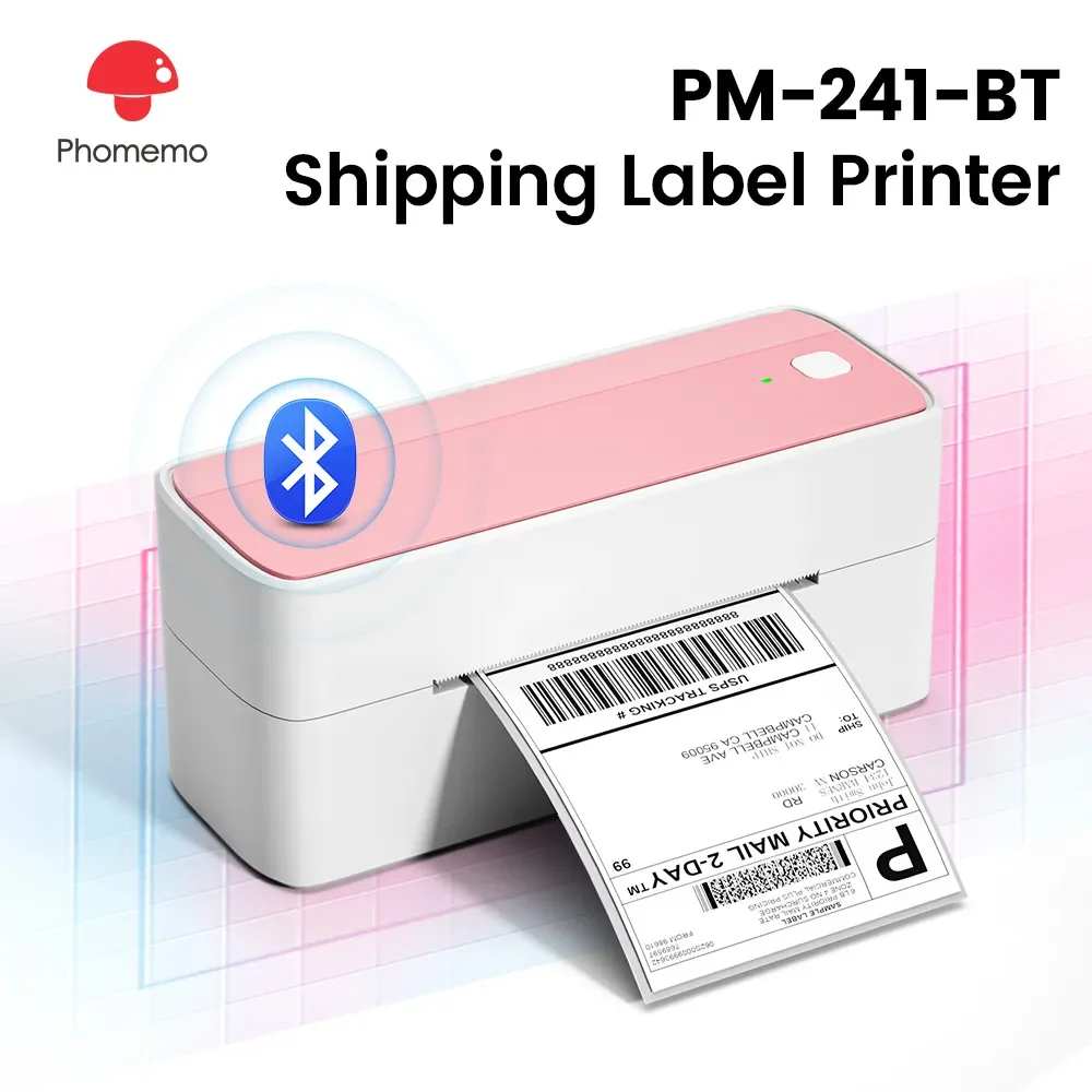 Phomemo 241 Bluetooth サーマルラベルプリンターワイヤレス小型配送ラベルプリンター 4X6 iPhone Android Mac ウィンドウと互換性あり