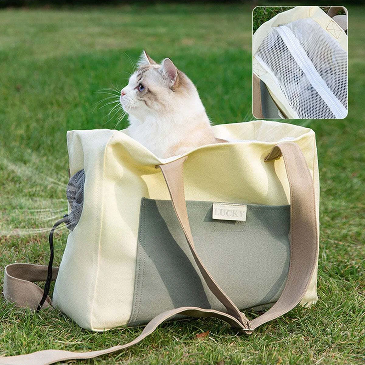 猫キャリアバッグペット犬ワンショルダーキャンバス輸送バッグファッションポータブルハンドバッグ子犬子猫スリングバッグアウトトラベルバックパック