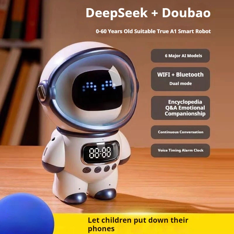 2026 Ai スマート Ai ボイスチャットロボット Bluetooth スピーカーデジタル目覚まし時計睡眠補助ナイトライトホームキッズコンパニオンフェスティバルギフト
