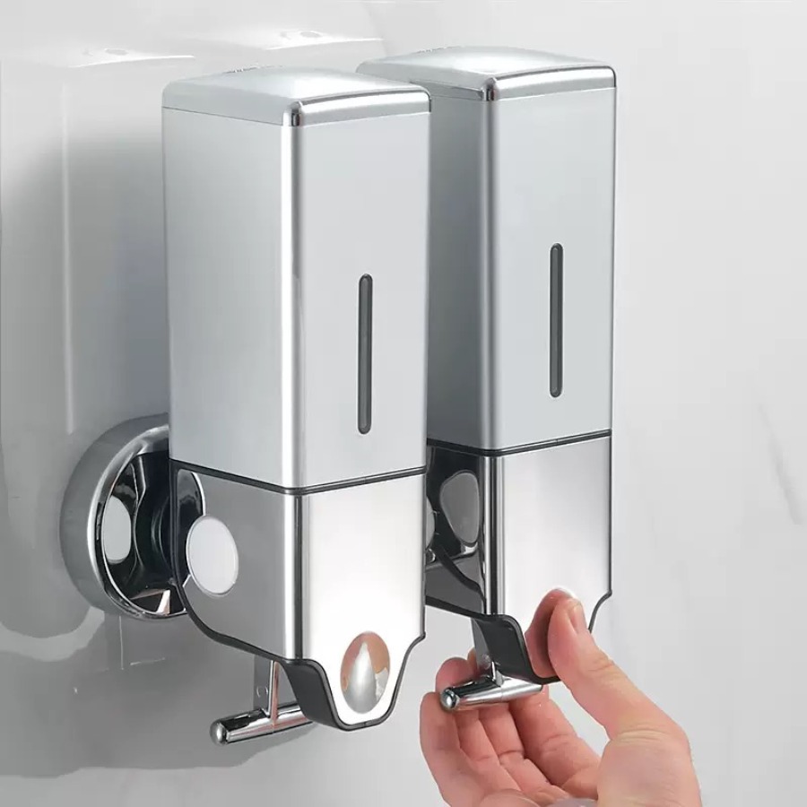 正方形壁掛けシャンプー液体石鹸ディスペンサーシャワージェルディスペンサー家庭用バスルームアクセサリーキッチンセットホルダー