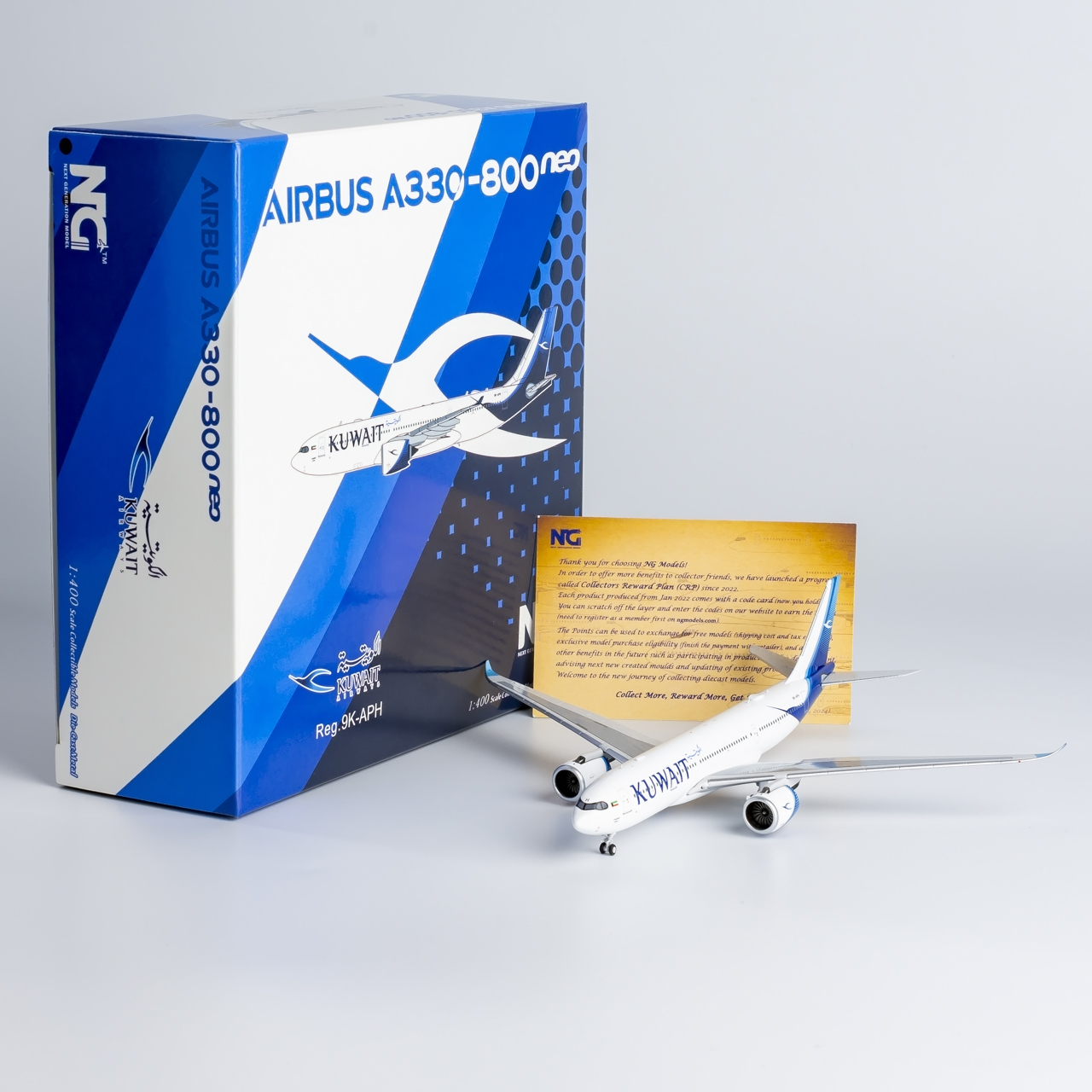 67001 合金コレクター飛行機ギフト NG モデル 1:400 クウェート航空エアバス A330-800 ダイキャスト航空機ジェットモデル 9K-APH