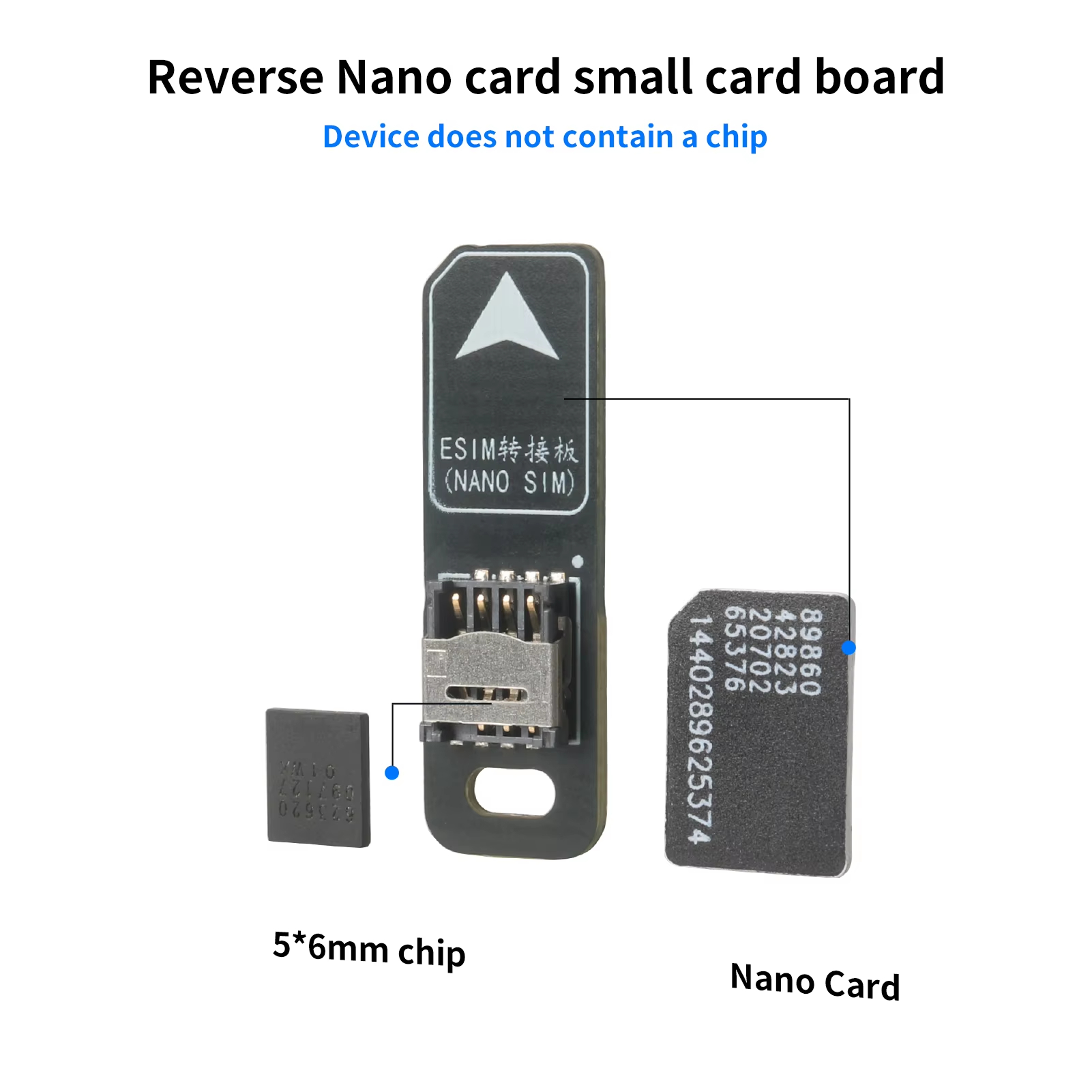 ESIM から Nano SIM へ、ESIM カードアダプター変換ボード、ESIM ラボテスト、5*6mm チップ用圧着ケーブル用