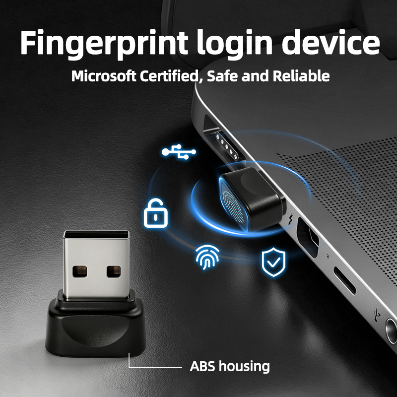 ラップトップ PC 用の指紋認証 USB パスワード不要ログイン キー、Windows Hello、プラグ