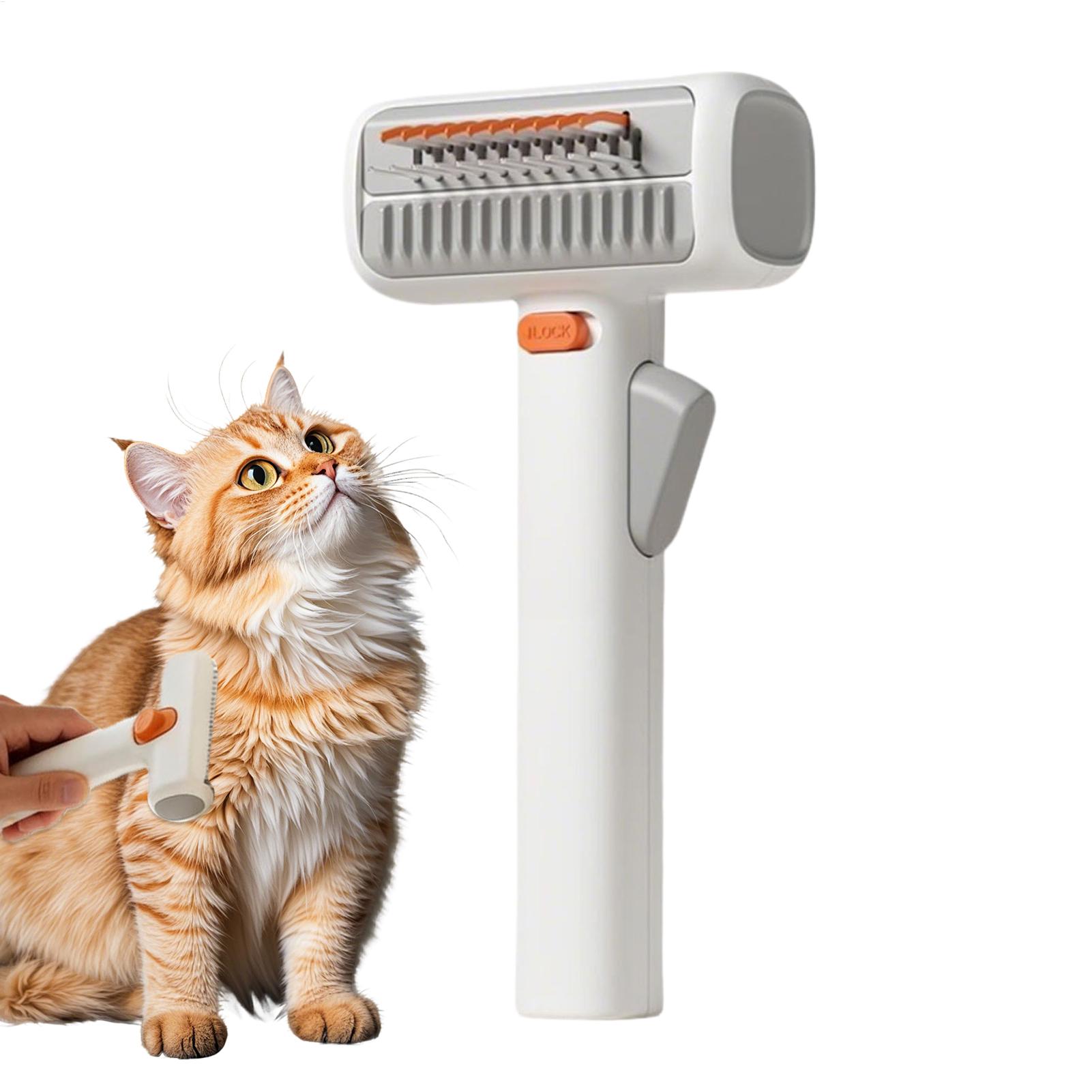 2-in-1 猫コーム脱皮脱毛用抜け毛を効率的に除去マット毛皮アンダーコートマットツールペットグルーミングコーム