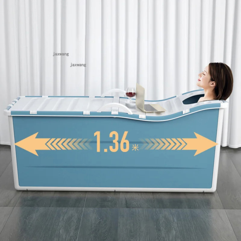 多機能ホームステイホテルプラスチック浴槽ヴィラ全身サウナシャワーバレルミニマリスト寮折りたたみバスバケツ H