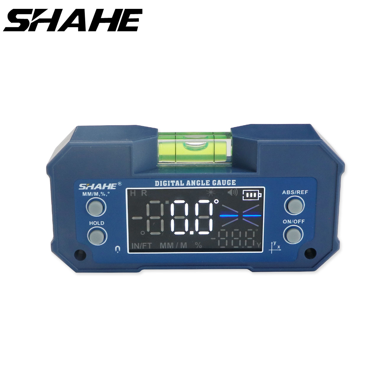 SHAHE ミニ磁気レベルゲージ傾斜計充電式角度分度器二軸デジタル角度ファインダーレベルバブル