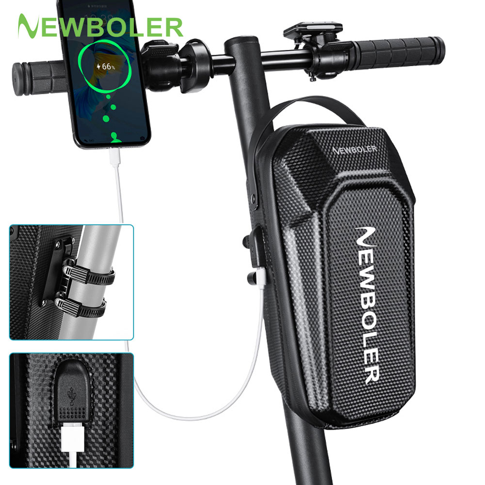 NEWBOLER 3L/5L 電動スクーターバッグアクセサリー電気自動車バッグ USB ポート防水スクーターフロントバッグバイクバッグ