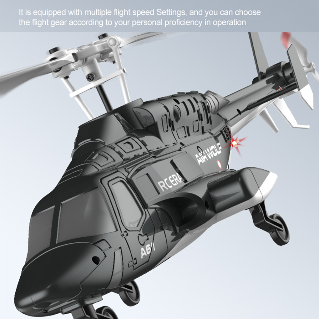 1/52 RC ERA A61リモコンヘリコプターリトルフライングウルフライトフローポジショニング4ウェイ模擬無人戦闘機おもちゃギフト