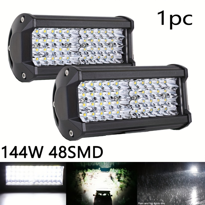 7 "144 ワット LED フォグランプ車 SUV トラック 4x4 ATV スポットライトフラッドビーム LED ワークライトバーオフロード運転フォグランプ