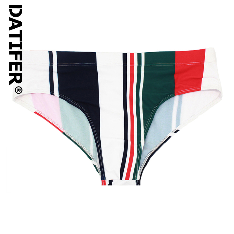 Datifer 2026 夏メンズショーツポリエステルセクシーなローウエスト水泳ブリーフ取り外し可能なパッド Traje デ Baño Hombre パンツ水着