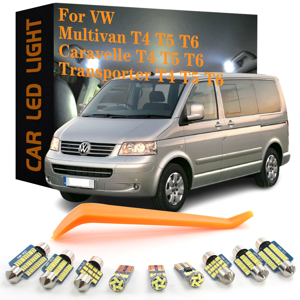 車の LED インテリアライト Canbus Vw マルチバンカラベルトランスポーター T4 T5 T6 1990-2005 2006 2008 2009 2010 2011 2012 2014-2019