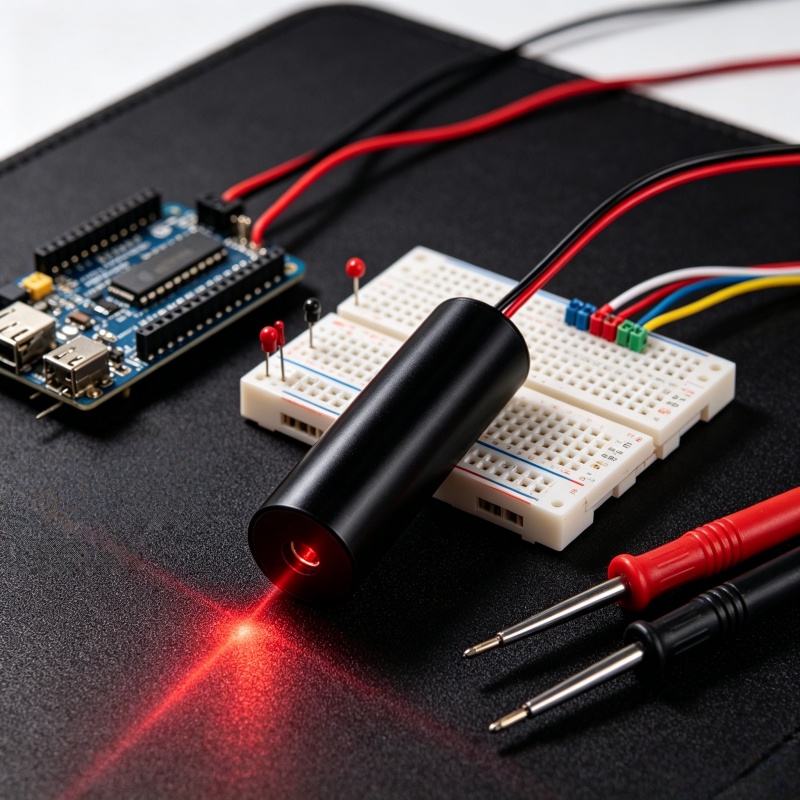 450nm 5mW ブルードットレーザーモジュール、10x30mm メタルヘッド DC 3V-5V 光電源付き - 無料カスタマイズ可能