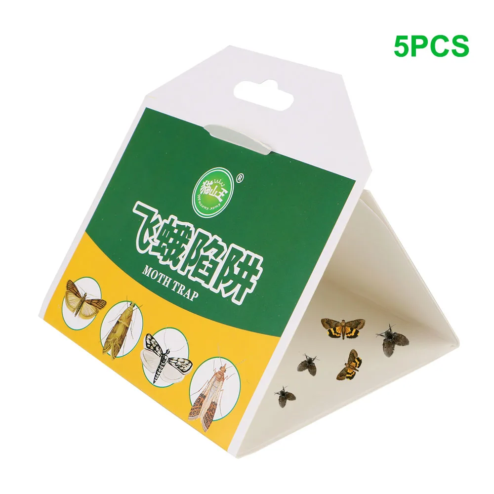 Piège à Colle Collante Tueur de Phéromones, Piège à Insectes Volants, Rejet Antiparasitaire Magique, Attrape-mites, 5 Pièces