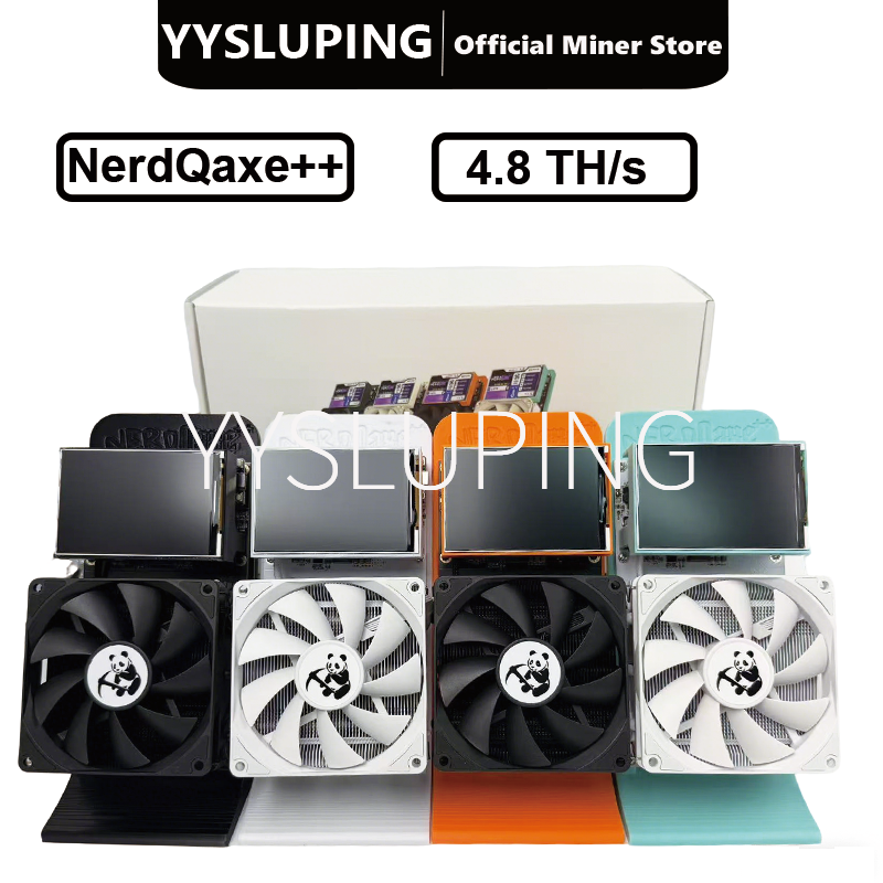 Nerdqaxe 6TH/s ビットコインマイナー 4X BM1370 ASIC チップ、デュアルファン低 16J/Th 68W 電力、BTC ホームマイニング用 2.4G WiFi オープンソース
