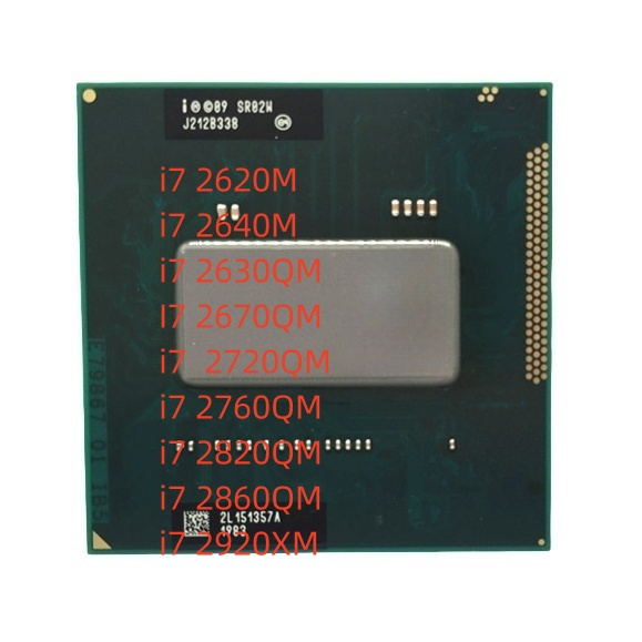 i7-2620M 2640M 2630QM 2670QM 2720QM i7 2760QM i7-2820QM 2860QM 2920XM ノートブック CPU