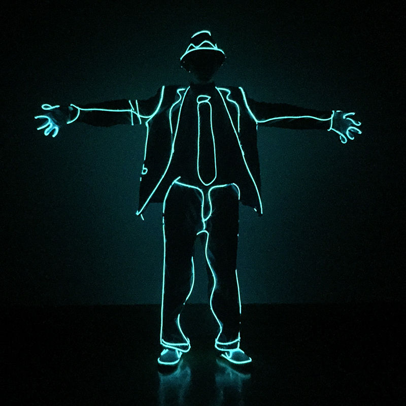 ライトアップクール MJ コスチューム発光 DIY 服大人のパフォーマンスステージナイトショー蛍光発光服用品