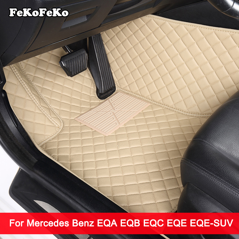 カスタム車のフロアマットメルセデスベンツ EQA EQB EQC EQE EQE-SUV 自動車カーペット Foot Coche アクセサリー