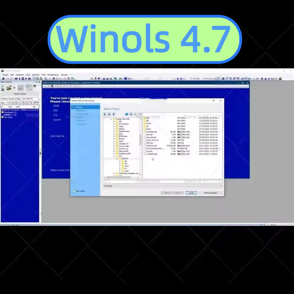 Winols 4.7 ECM TITANIUM 26100 ECU プログラミング ソフトウェア 93GB Damos ファイル不動産サービス ツール