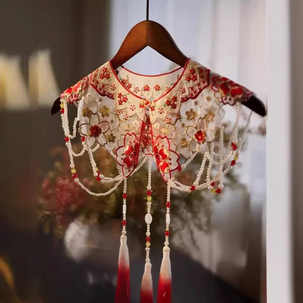 ラップファッション服カジュアル袍ヴィンテージ女性服ストリート刺繍エスニックスタイル韓服ポンチョケープマントショール