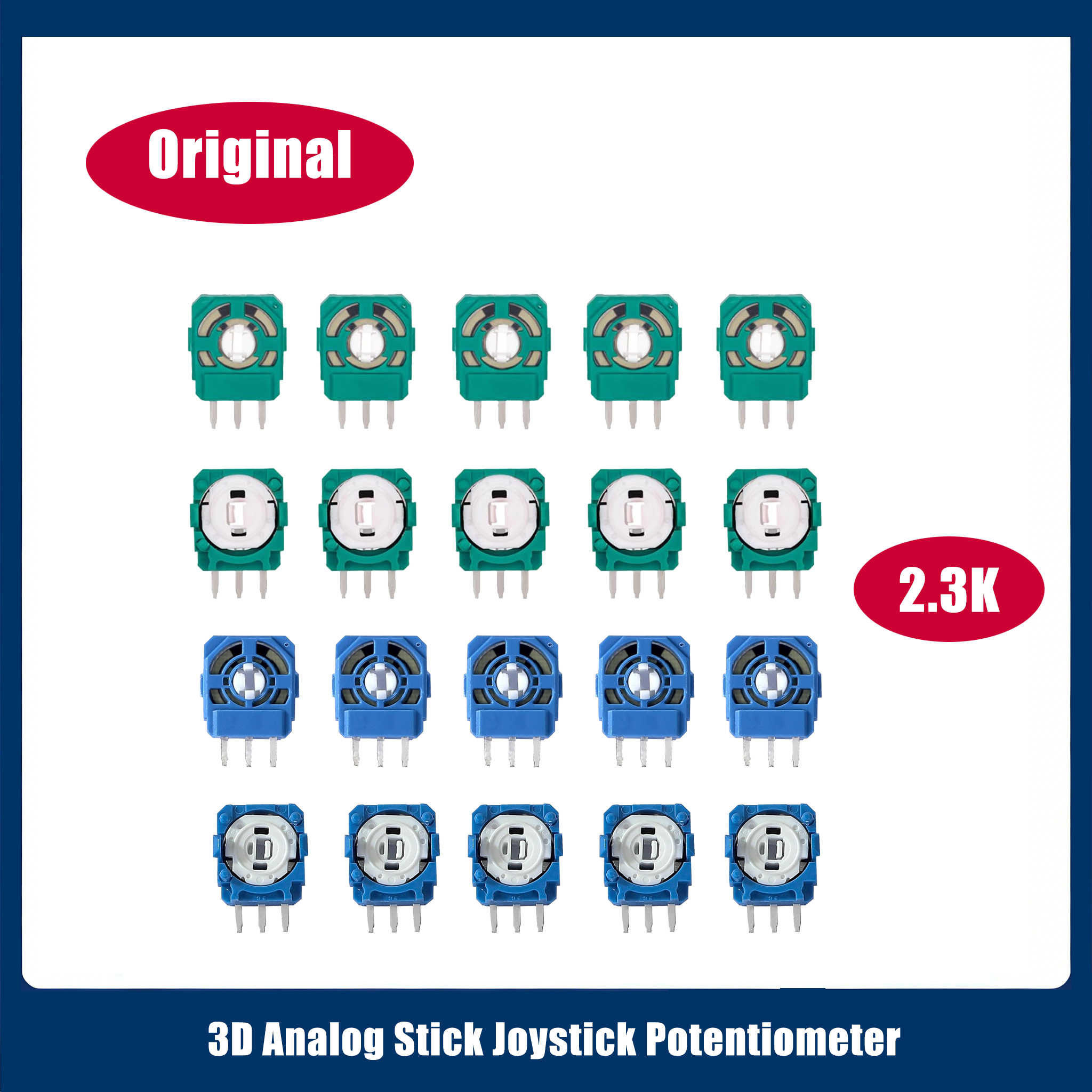 50/100 個 PS5 ゲームパッドオリジナル 3PIN ポテンショメータセンサーモジュール PS5 コントローラ 3D アナログスティックジョイスティックポテンショメータ