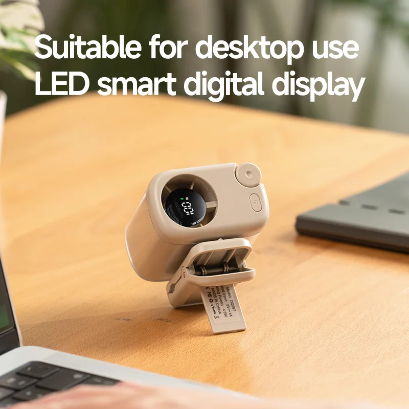 USB 充電式ブレードレスウエストファン 16000RPM 強風無段階制御ウェアラブルミニファン屋外ハイキング傘クリップ