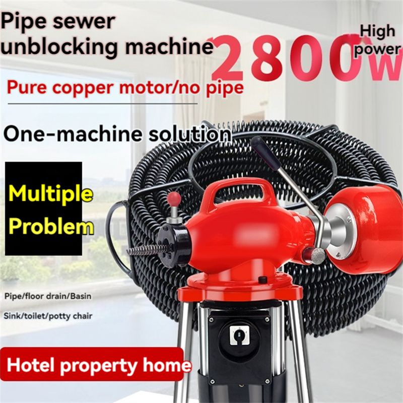プロの下水管浚渫ツールユニバーサル特殊ツール電気トイレ詰まりスネーク排水オーガー洗浄機
