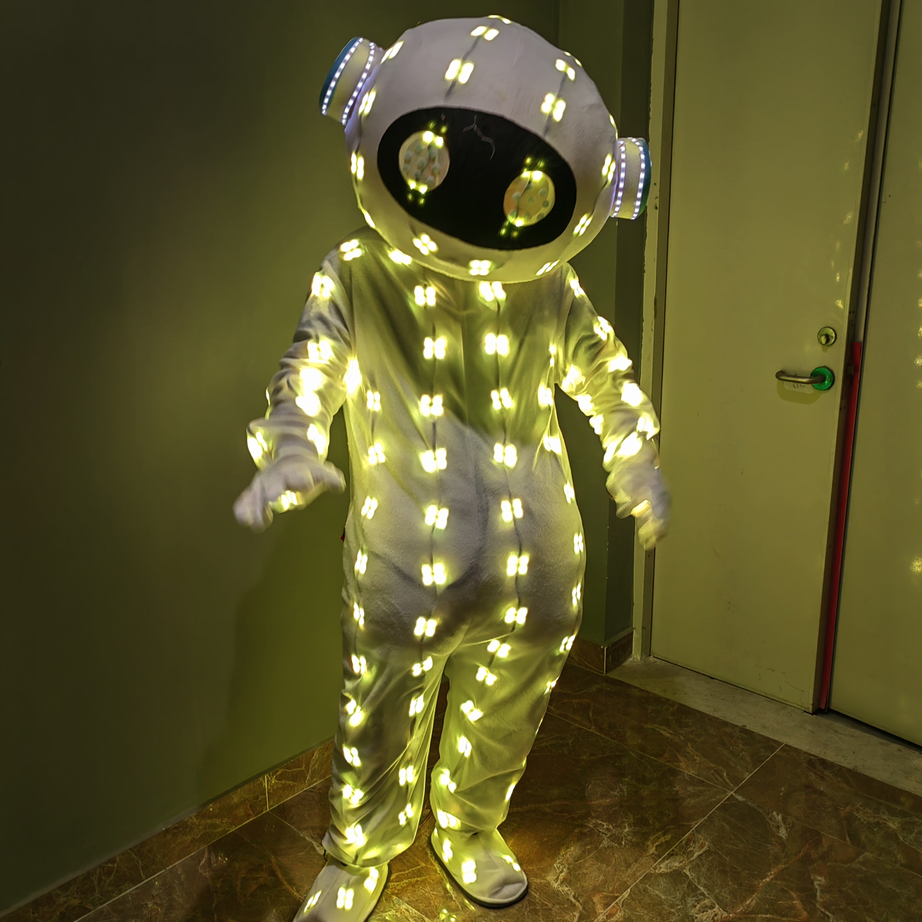 LED スーツ発光衣装パーティーナイトクラブ DJ マスコットライトアップロボット服ステージ人形コスプレグロースーツ大人のハロウィン