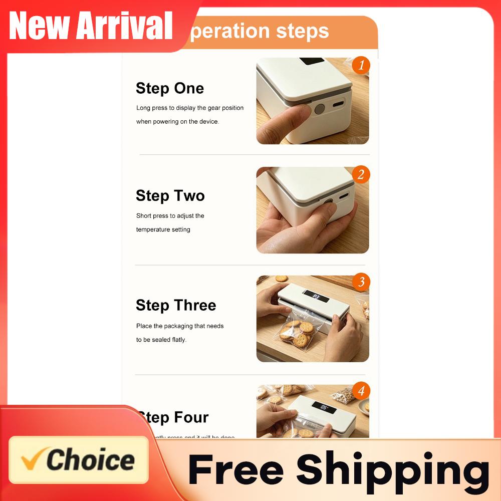 2 1 冷蔵庫マグネットシーラー 8 レベル調節可能なミニバッグシーラーとカッター手持ち袋再シーラー機冷蔵庫用