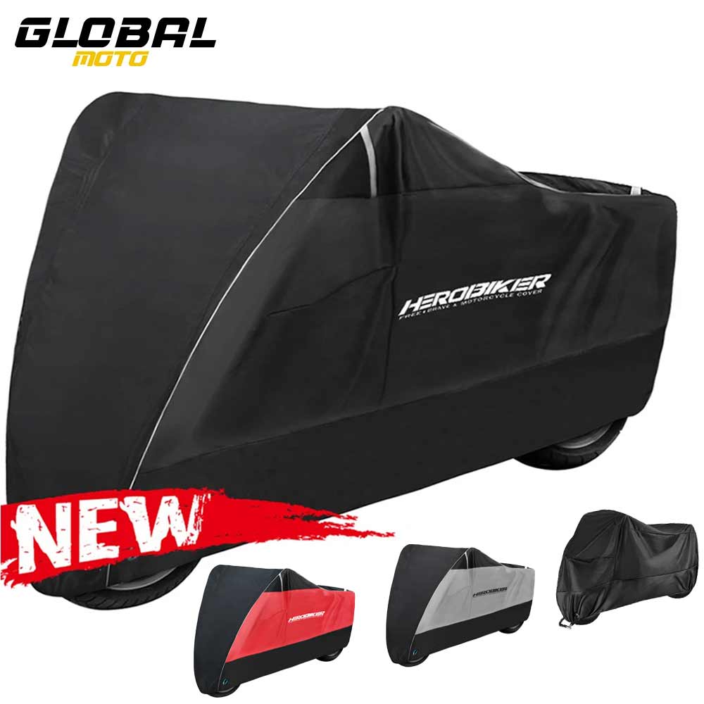 防水バイクカバー M L XL XXL XXXL XXXXL オールシーズンバイクカバー防塵 UV 保護屋外キャンプモトカバー